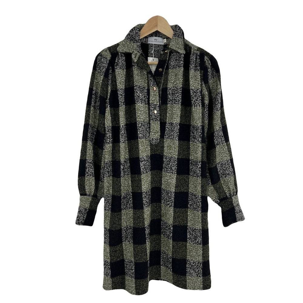NWT Never A‎ Wallflower Everything dress long sleeve plaid